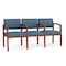 Lesro Lenox 3 Seat Tandem Seating W/ Arms, 65 in W 26 in L 31.5 in H LW3103 - alternate 1